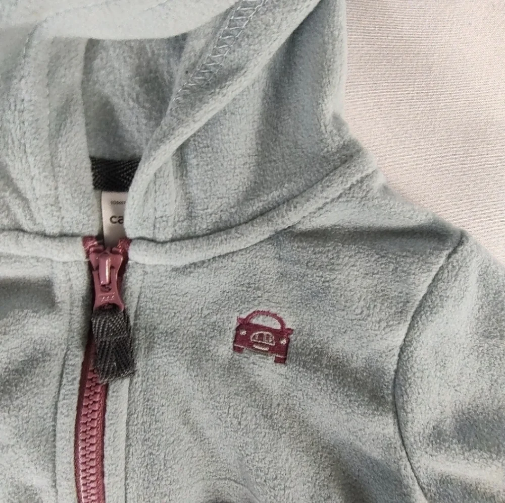 Carter's Sage Blue Kids Hoodie Zip Up Jacket 6M NWT